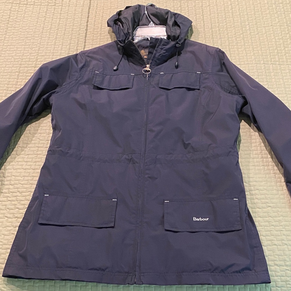 Barbour Featherweight Durham Coastal Hooded Jacket US12